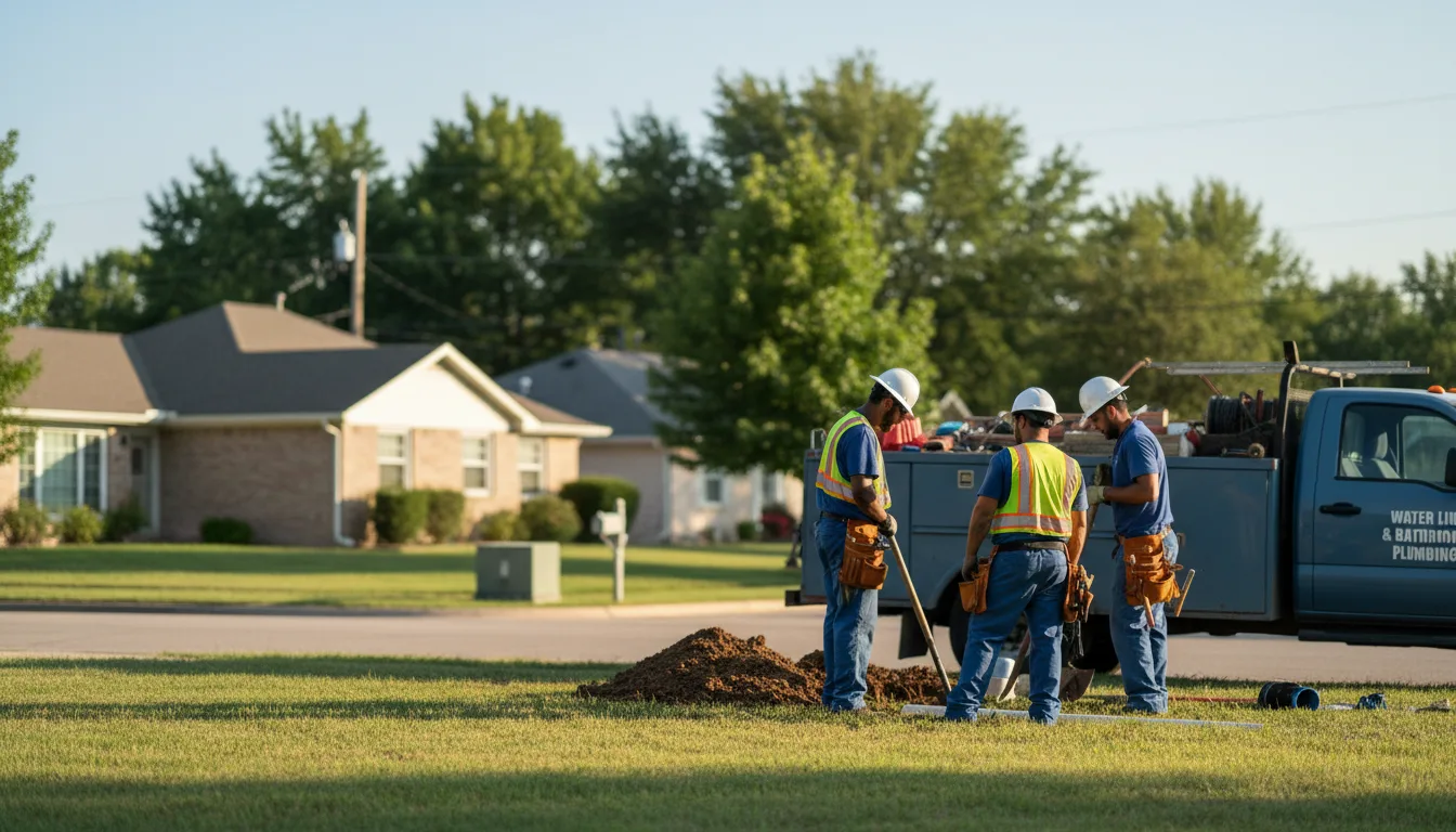Residential water line and bathroom plumbing service in Milton Center, OH